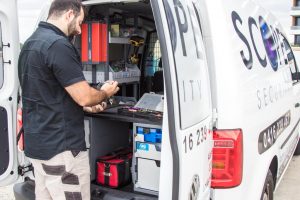 tom working at the Scope Security Pty Ltd mobile locksmith service in Sydney that is available 24 hours a day